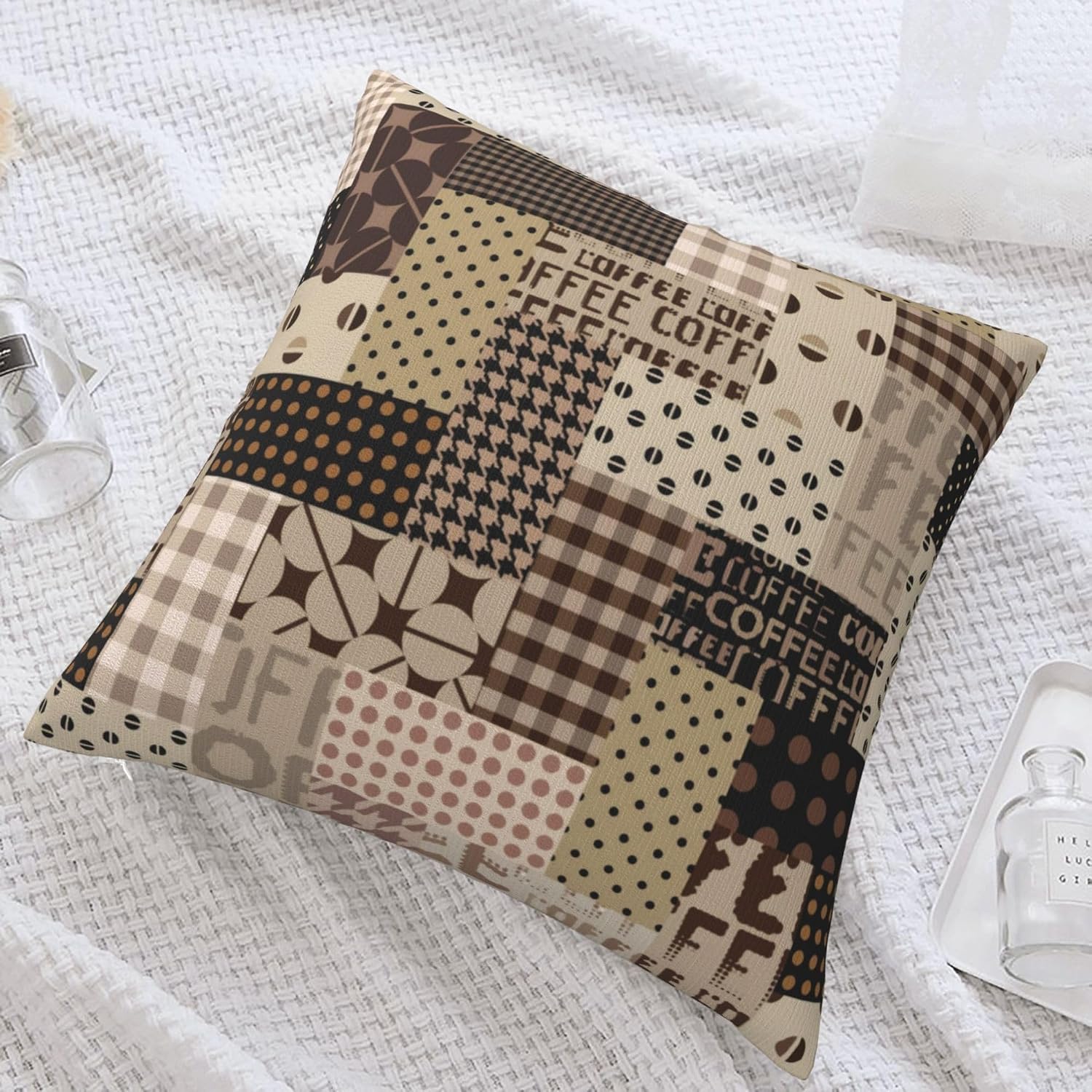 Pillow Insert 18X18 - Funda de almohada Coffee Time Vintage