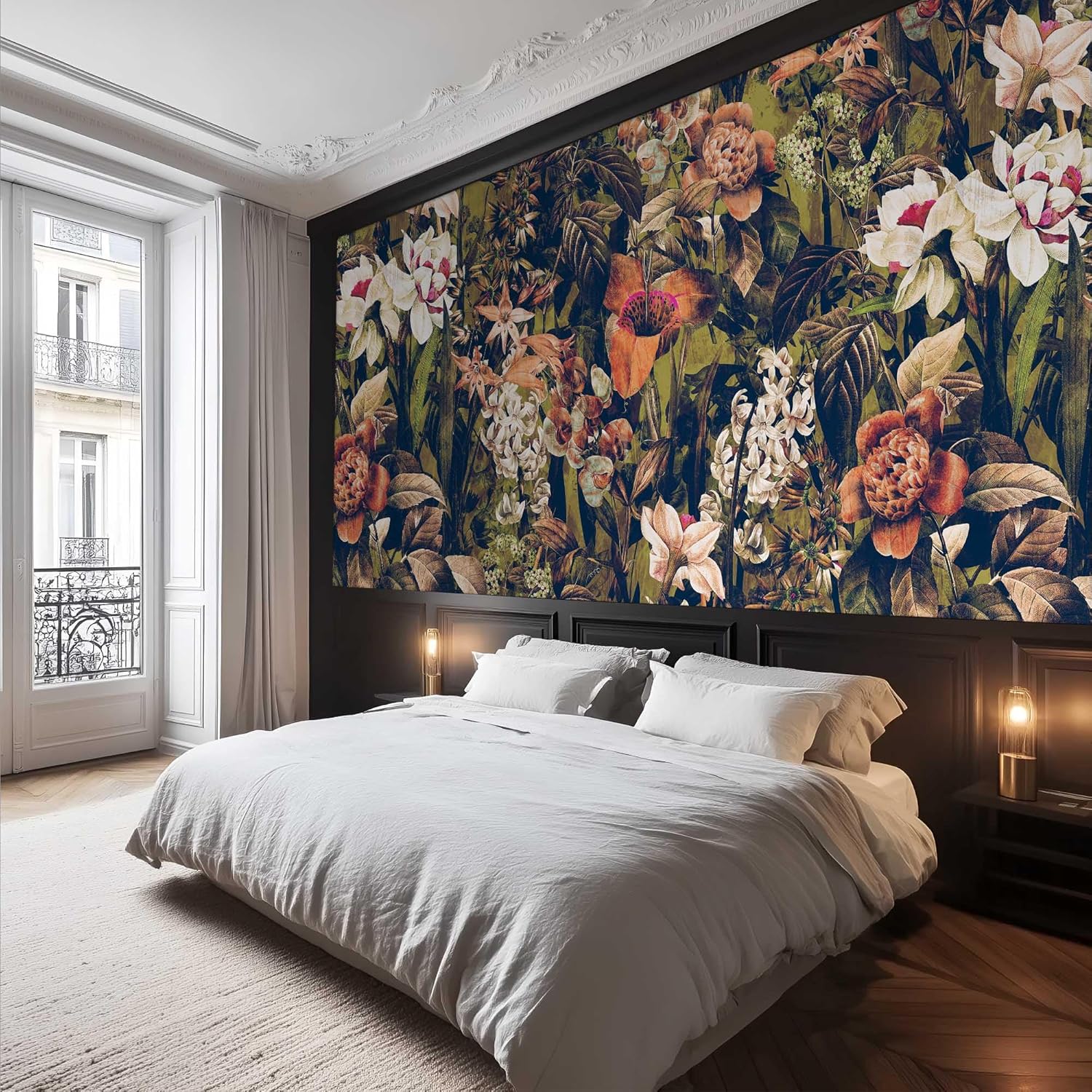 Home Textiles Luxury Curtains - Tapiz Floral de Lujo para Decoración