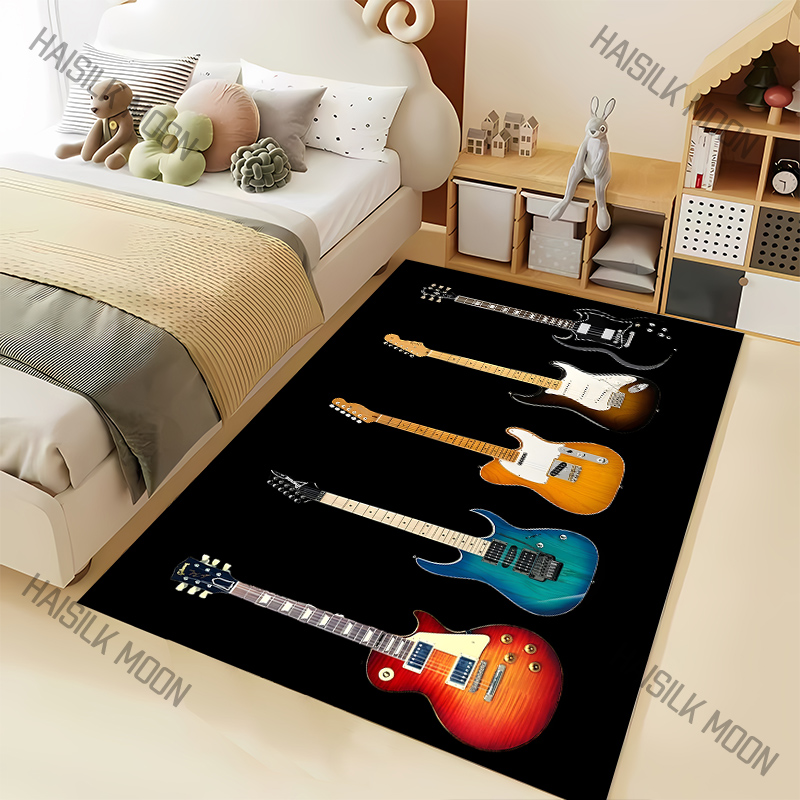 Luxury Home Textiles Usa - Alfombra con diseño de guitarra Rock