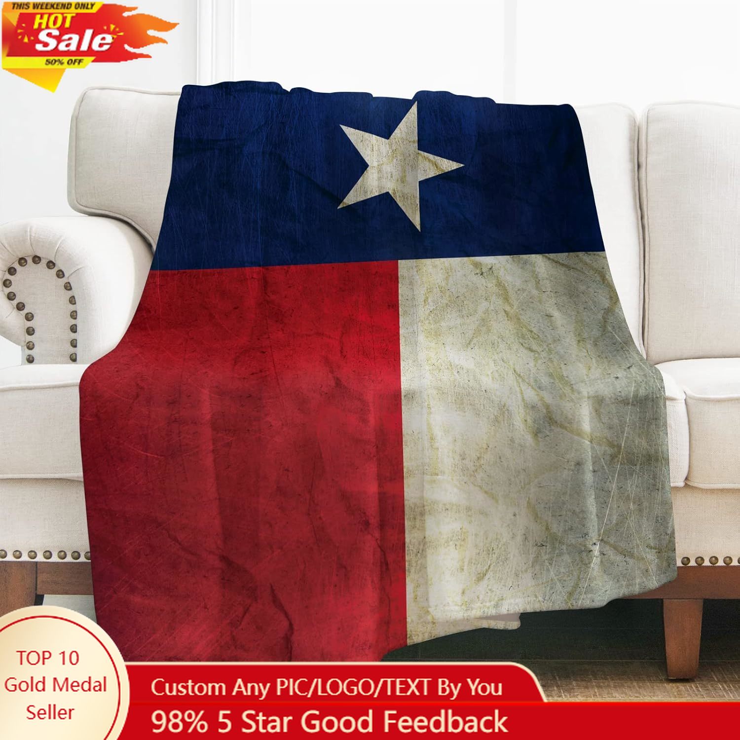 Manta con bandera de Levens Te - Home Textiles And Decor reseña y precio