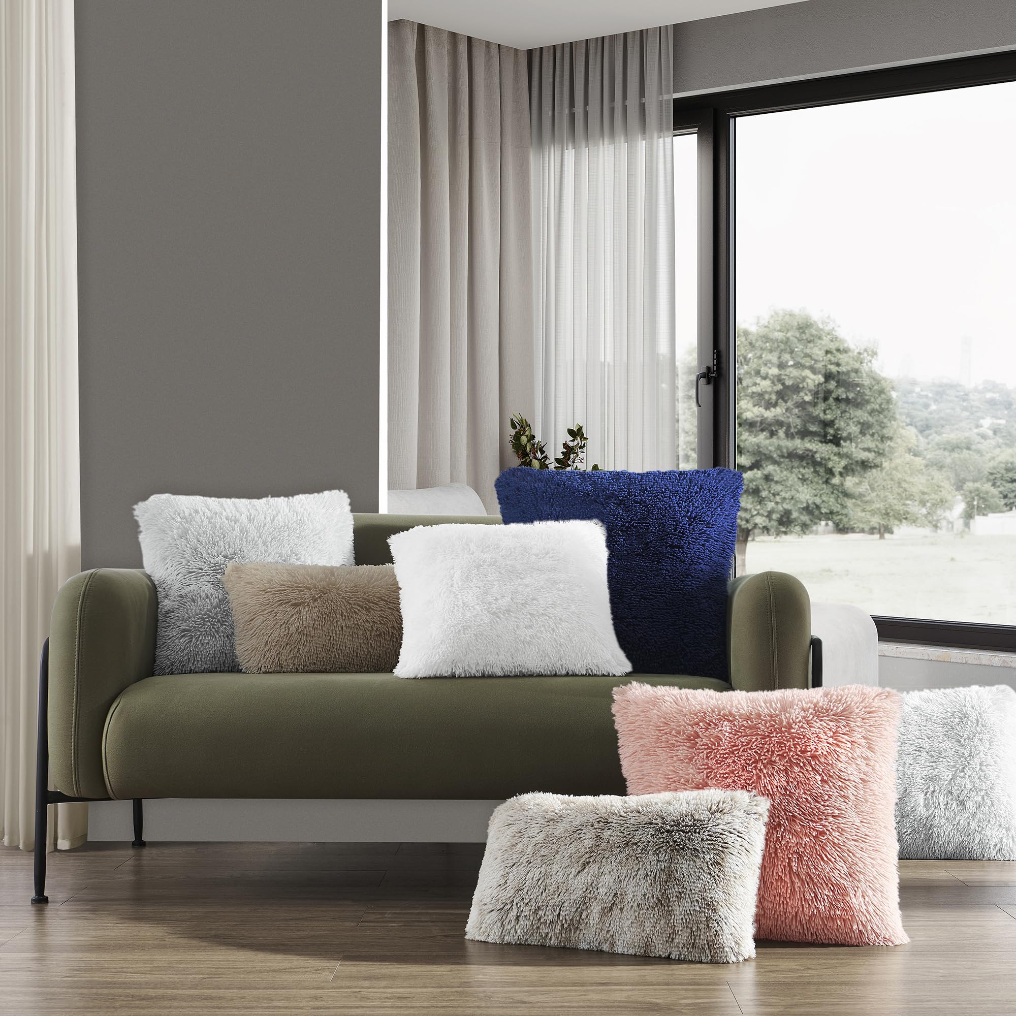 Funda de cojín de lana de piel - Pillow Insert 18X18 reseña y precio