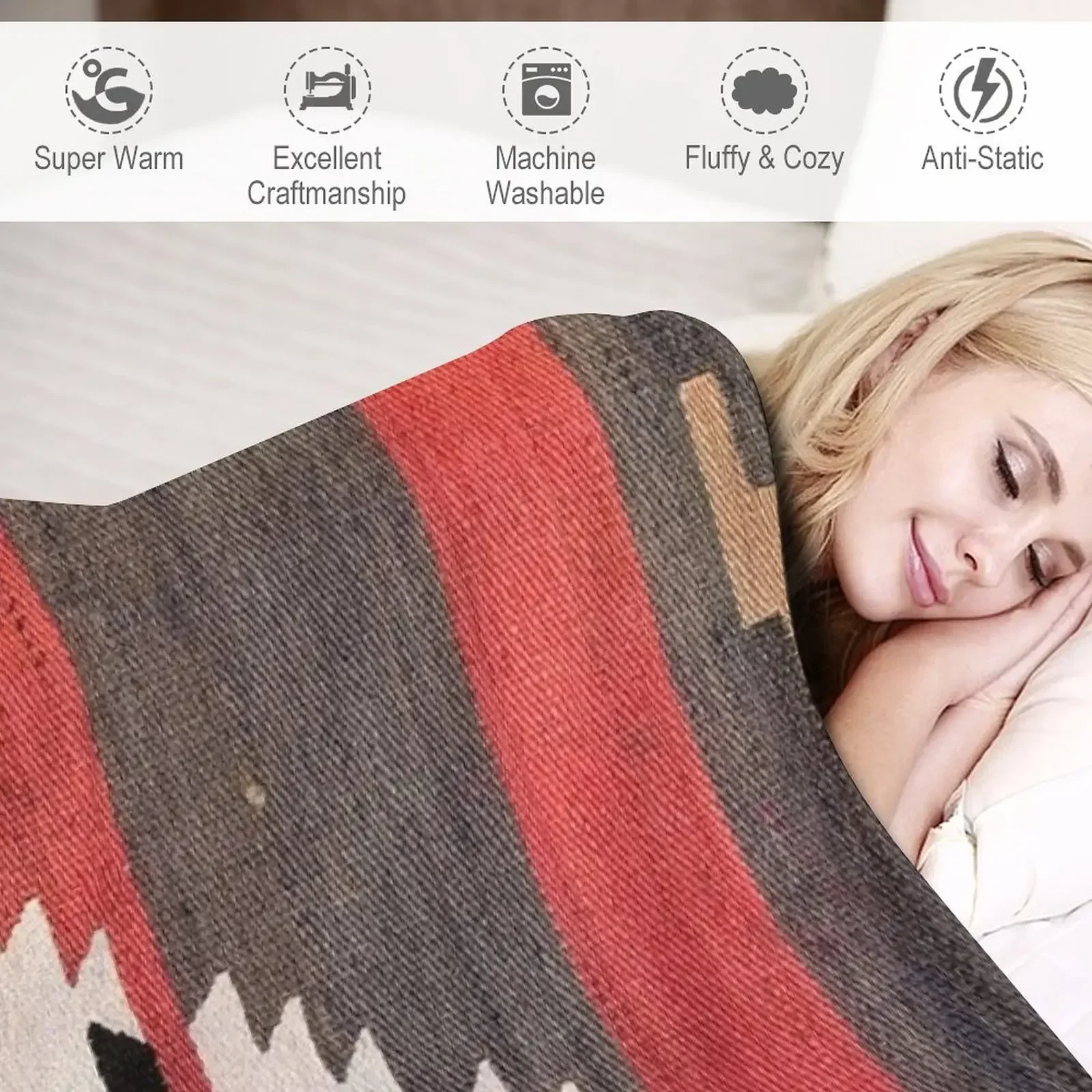 Manta de lujo de kilim turco v - Luxury Home Textiles Usa reseña y precio