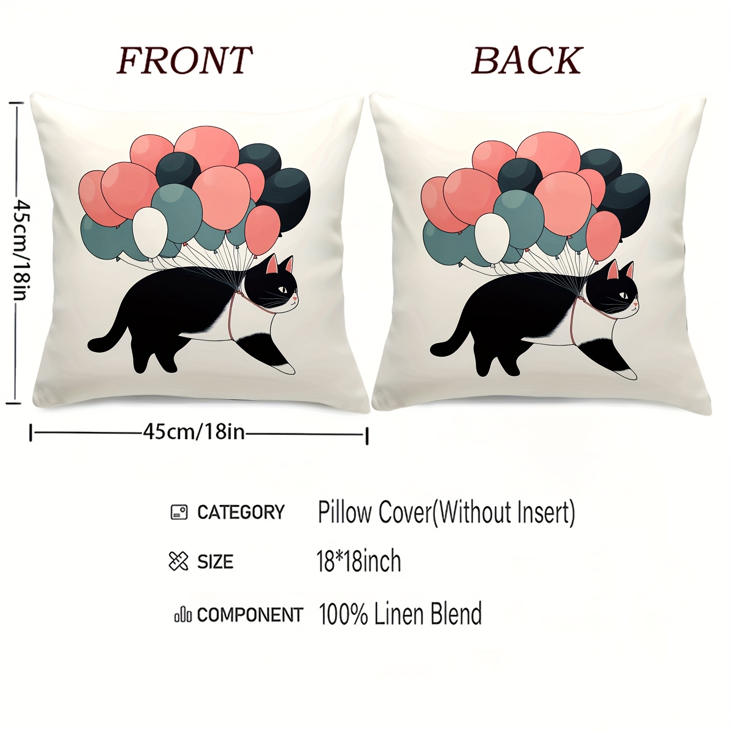 1 funda de almohada con diseño - Pillow Insert 18X18 reseña y precio