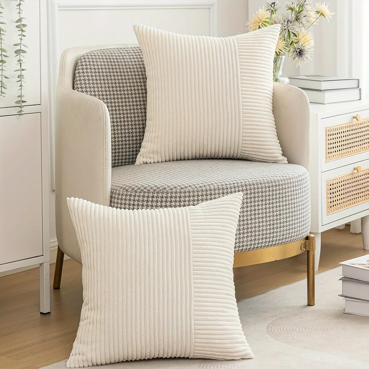 Funda de almohada de pana de r - Pillow Insert 18X18 reseña y precio