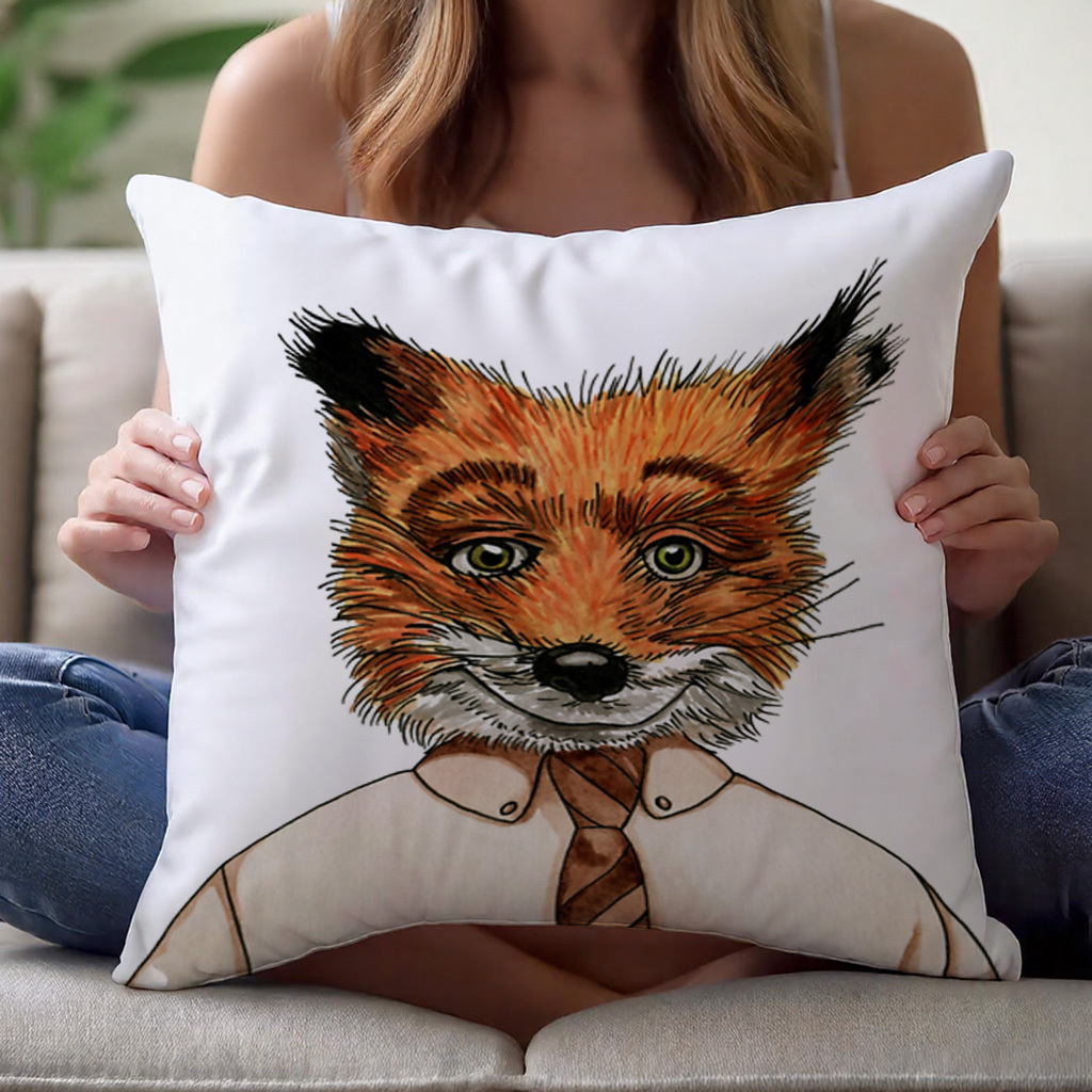 Funda de almohada Mr. Fox con  - Pillow Insert 18X18 reseña y precio