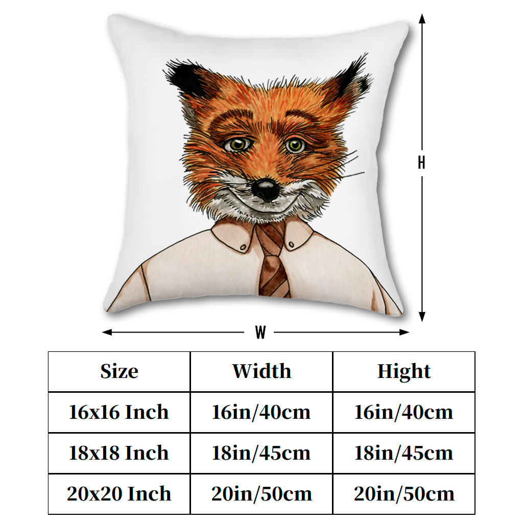 Funda de almohada Mr. Fox con  - Pillow Insert 18X18 reseña y precio