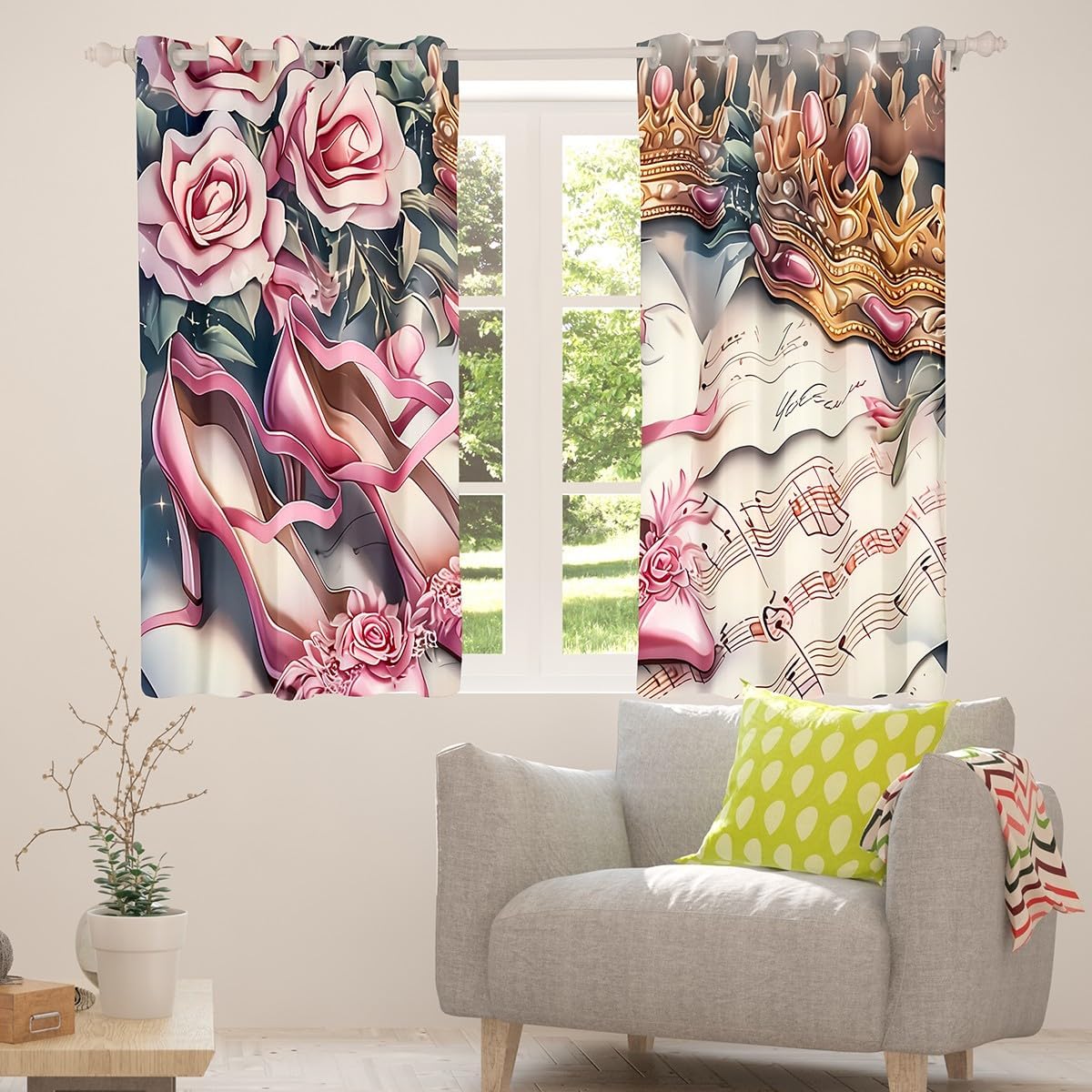Cortina de ducha con estampado - Home Textiles Luxury Curtains reseña y precio