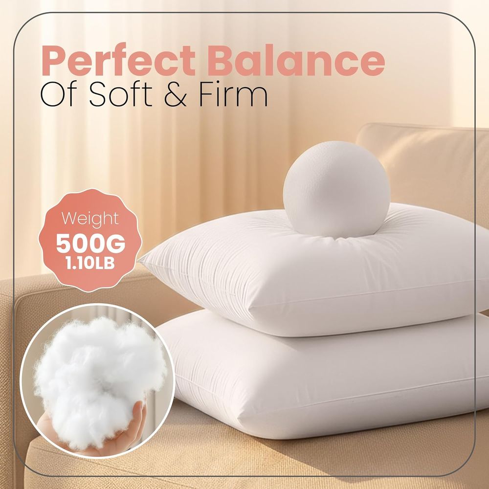 Par de Almohadillas Blancas de - Pillow Insert 18X18 reseña y precio