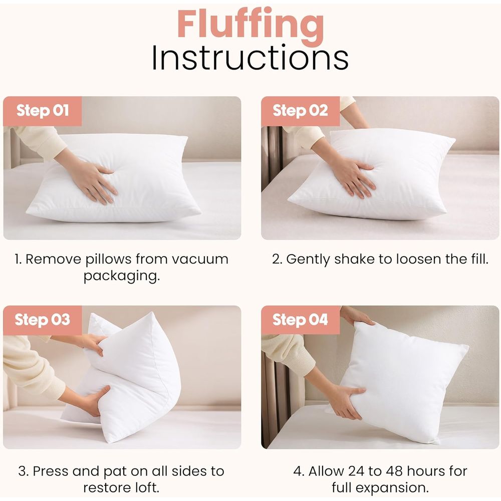 Par de Almohadillas Blancas de - Pillow Insert 18X18 reseña y precio