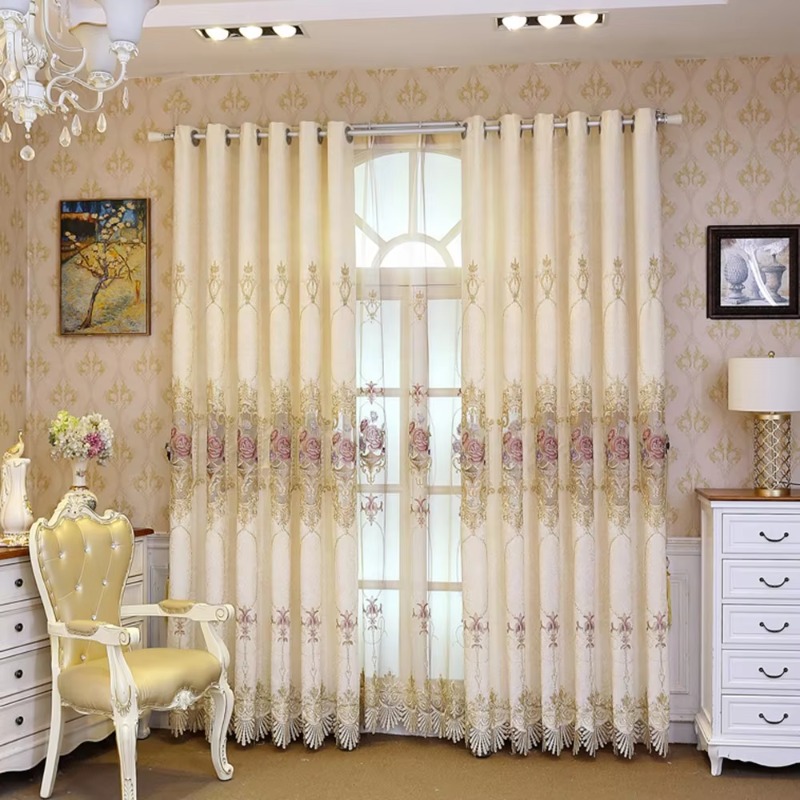 Cortinas de Textil Beige de Al - Home Textiles Luxury Curtains reseña y precio